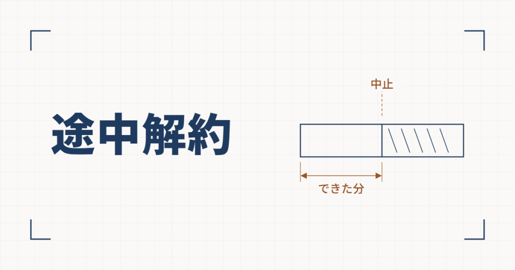 工程の帯を中止の位置で区切り、できた分を示した線図